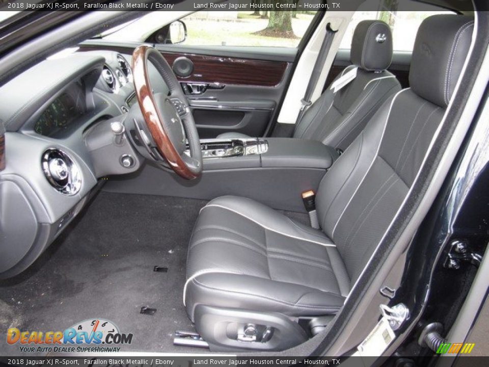 2018 Jaguar XJ R-Sport Farallon Black Metallic / Ebony Photo #3