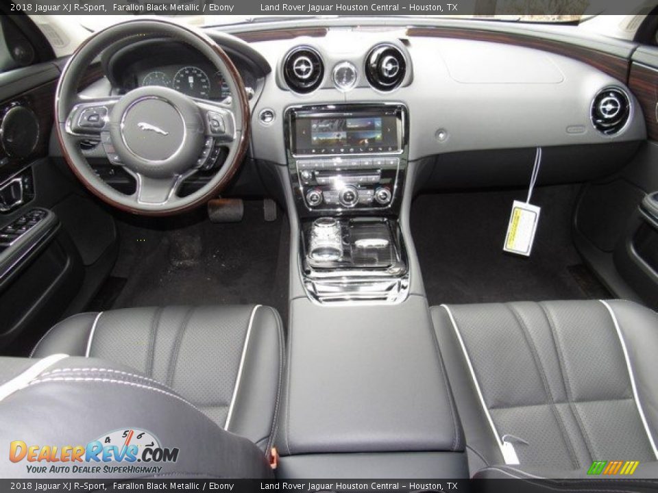 2018 Jaguar XJ R-Sport Farallon Black Metallic / Ebony Photo #4