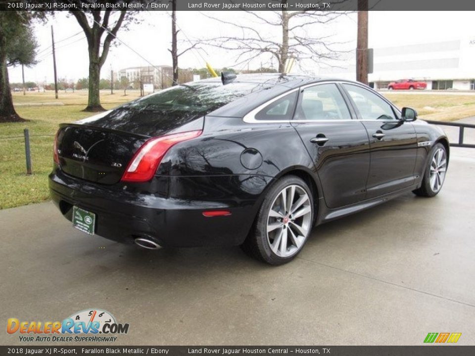 2018 Jaguar XJ R-Sport Farallon Black Metallic / Ebony Photo #7