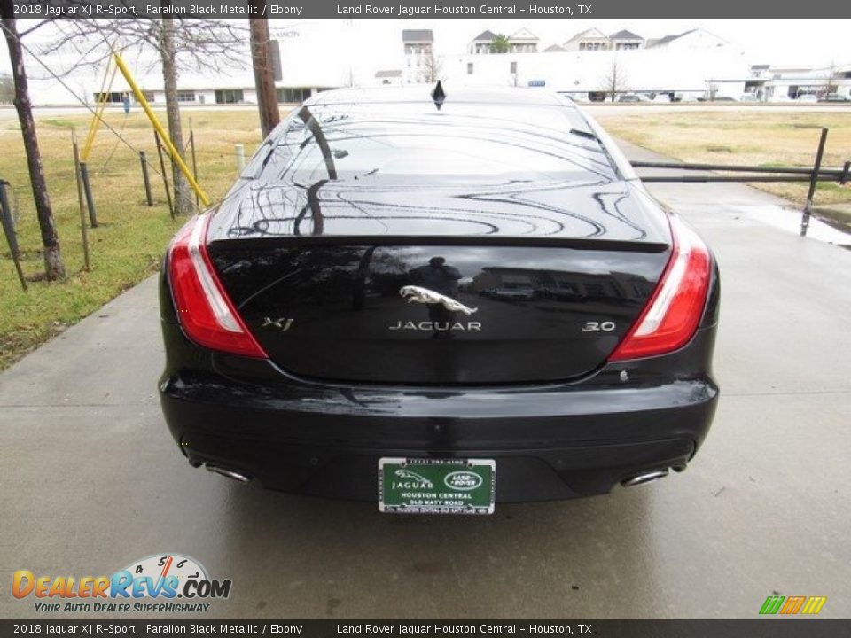 2018 Jaguar XJ R-Sport Farallon Black Metallic / Ebony Photo #8