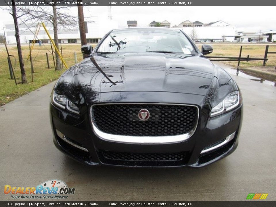2018 Jaguar XJ R-Sport Farallon Black Metallic / Ebony Photo #9