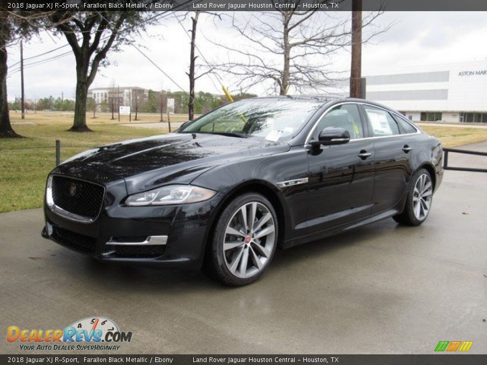 2018 Jaguar XJ R-Sport Farallon Black Metallic / Ebony Photo #10