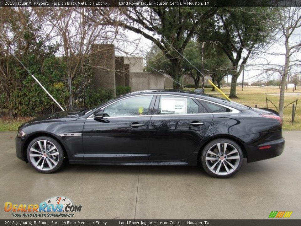 2018 Jaguar XJ R-Sport Farallon Black Metallic / Ebony Photo #11