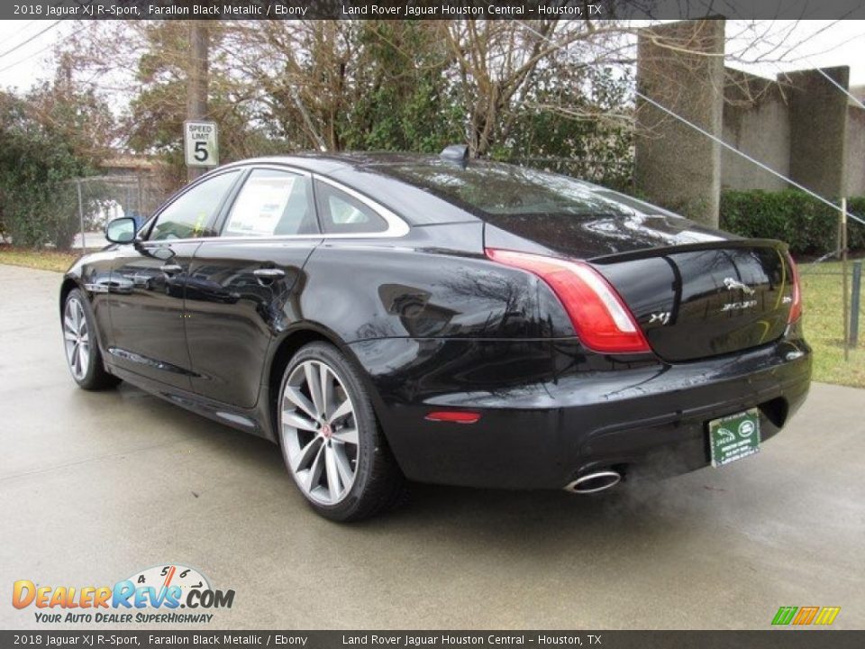 2018 Jaguar XJ R-Sport Farallon Black Metallic / Ebony Photo #12