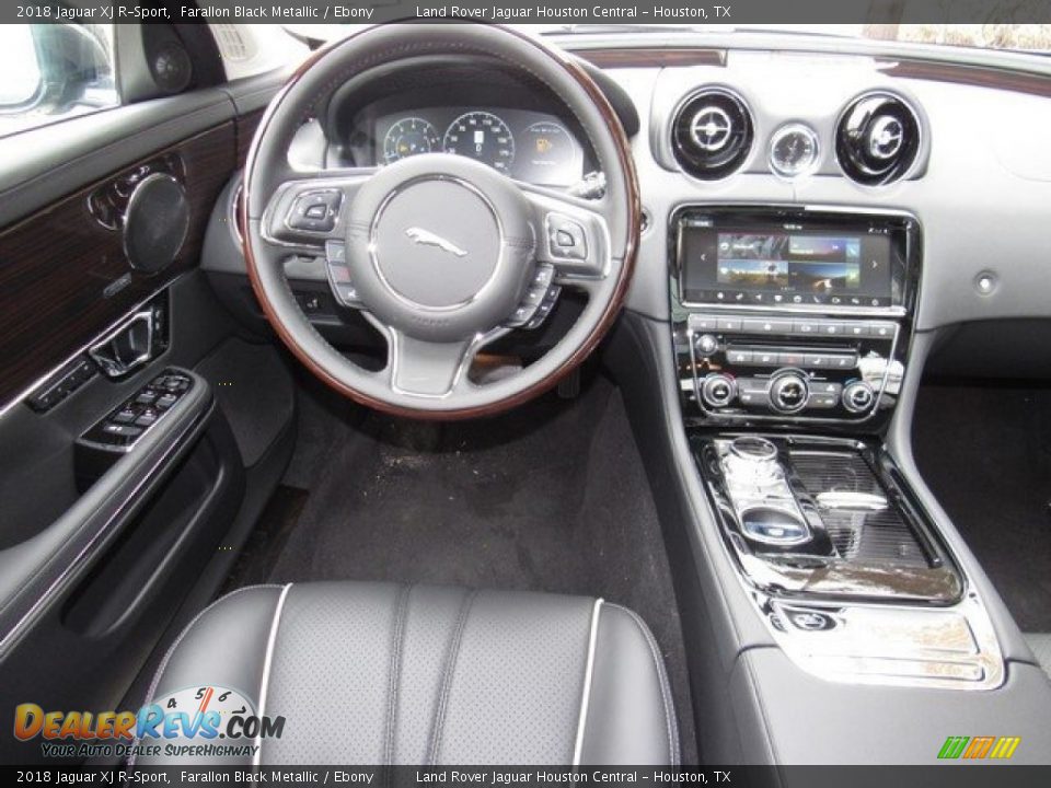 2018 Jaguar XJ R-Sport Farallon Black Metallic / Ebony Photo #13