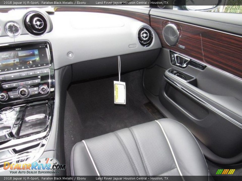 2018 Jaguar XJ R-Sport Farallon Black Metallic / Ebony Photo #14