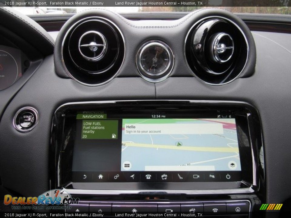 2018 Jaguar XJ R-Sport Farallon Black Metallic / Ebony Photo #19