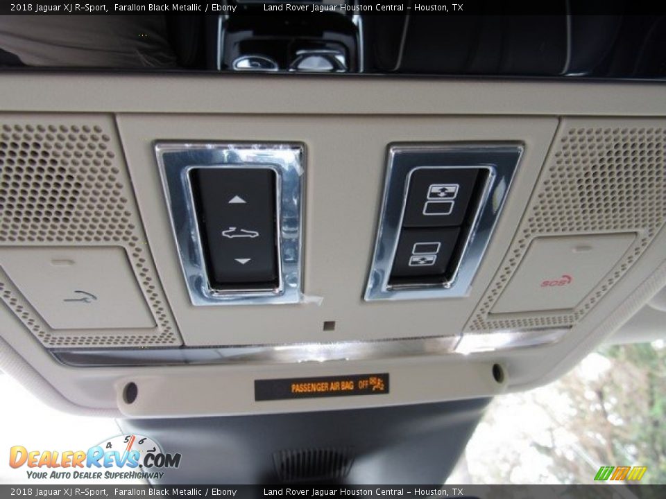 2018 Jaguar XJ R-Sport Farallon Black Metallic / Ebony Photo #23