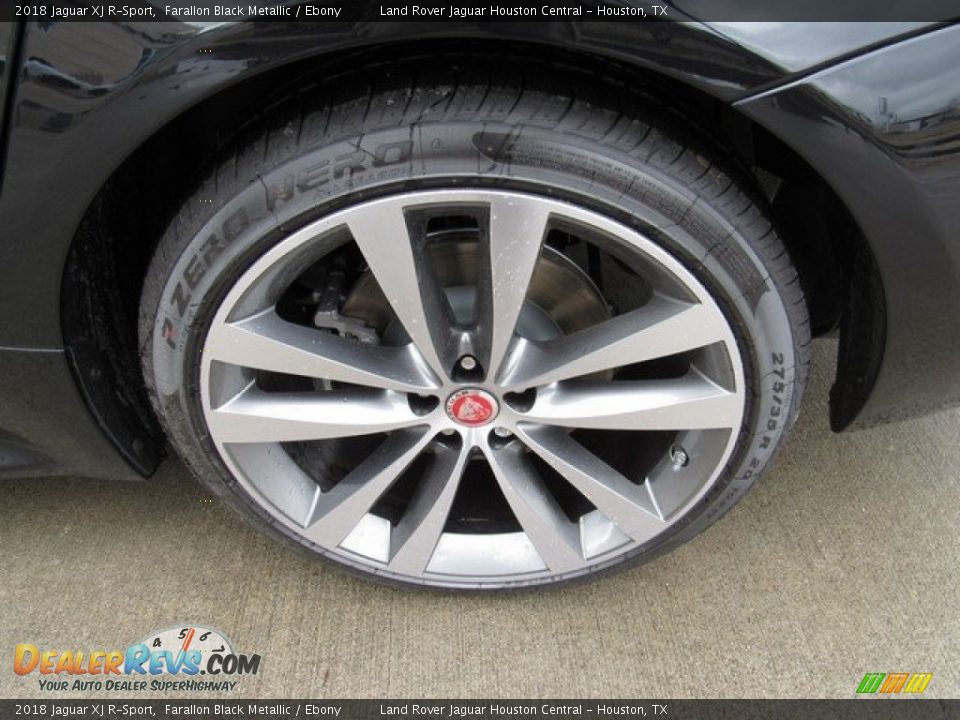 2018 Jaguar XJ R-Sport Farallon Black Metallic / Ebony Photo #24