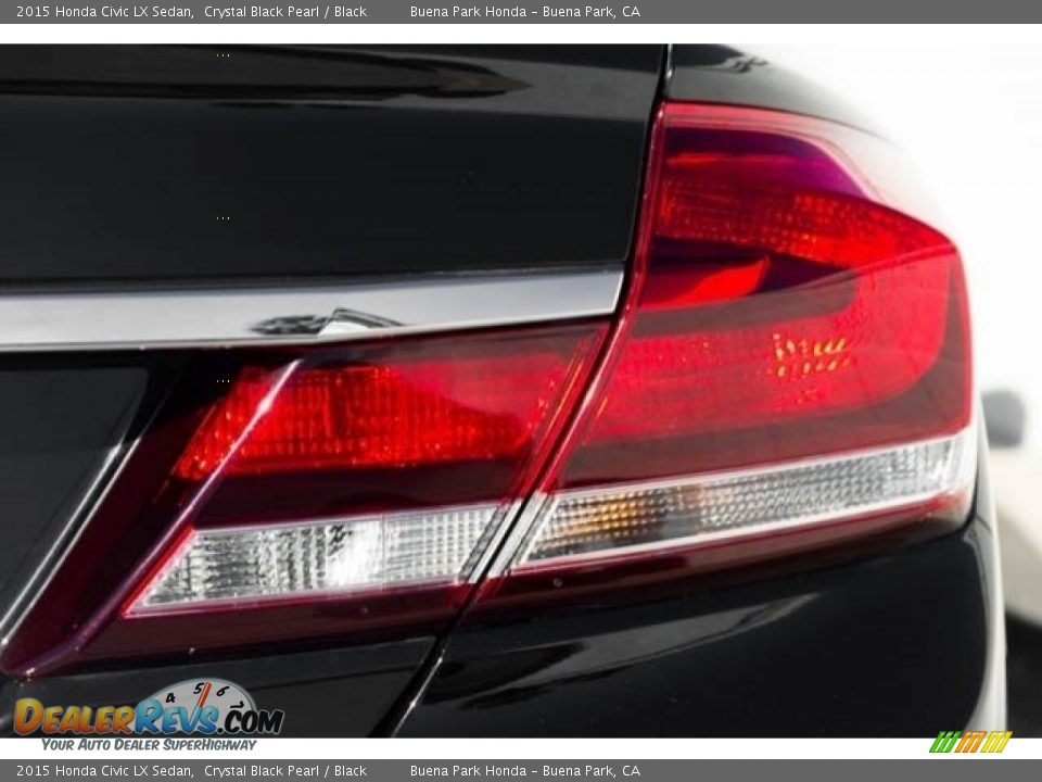 2015 Honda Civic LX Sedan Crystal Black Pearl / Black Photo #12