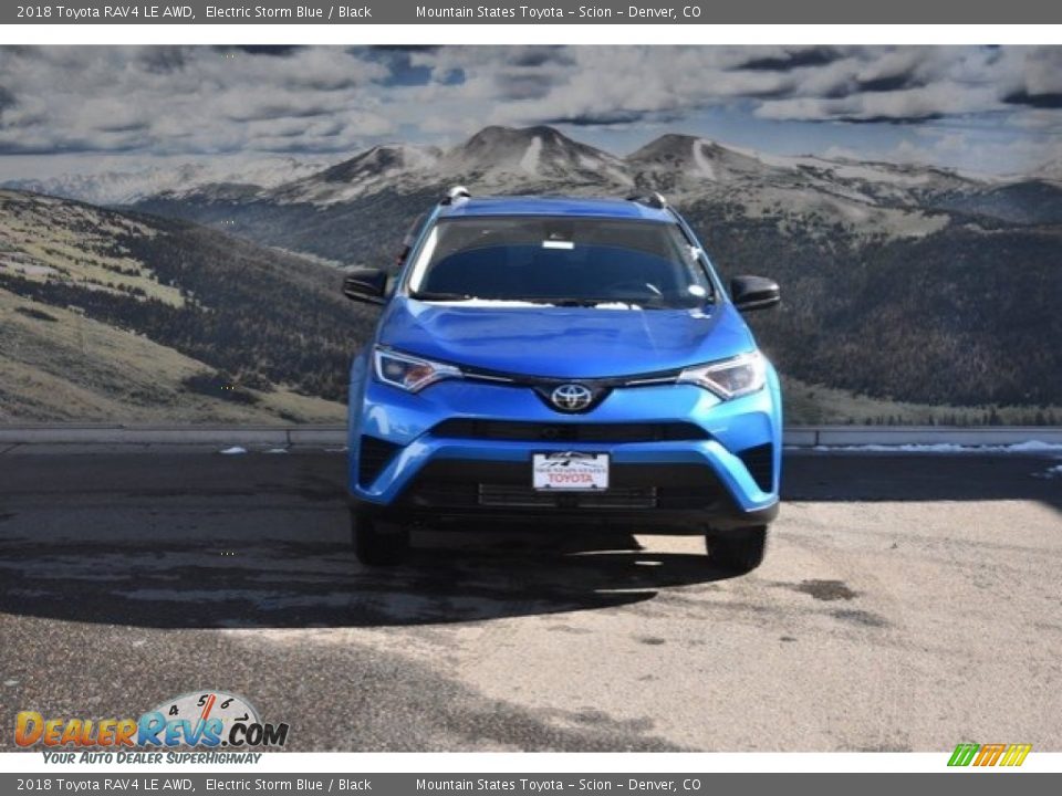 2018 Toyota RAV4 LE AWD Electric Storm Blue / Black Photo #2
