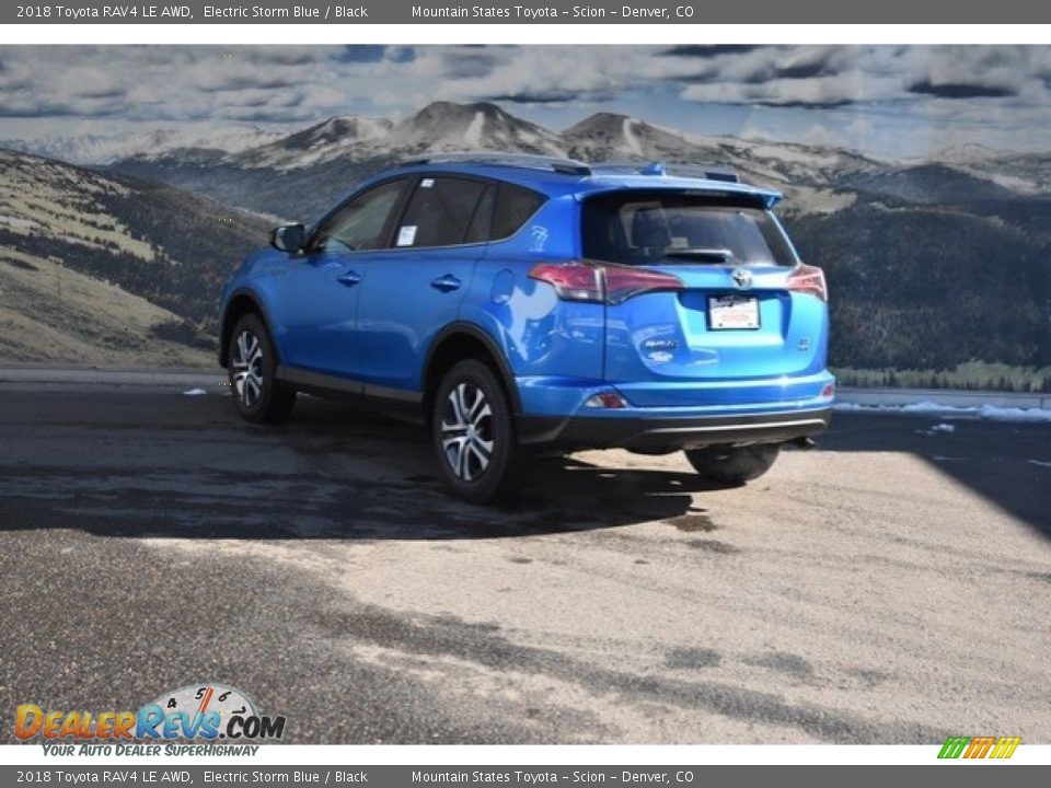2018 Toyota RAV4 LE AWD Electric Storm Blue / Black Photo #3