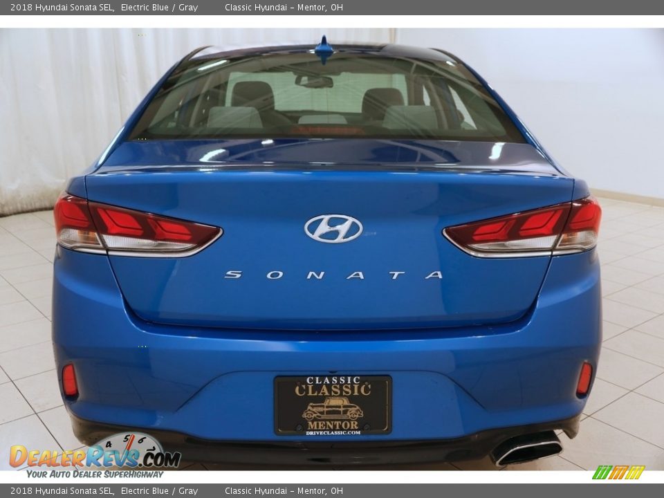 2018 Hyundai Sonata SEL Electric Blue / Gray Photo #27