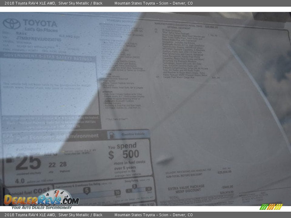 2018 Toyota RAV4 XLE AWD Silver Sky Metallic / Black Photo #10