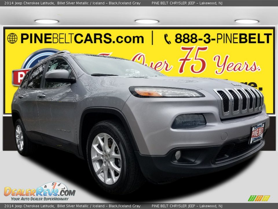 2014 Jeep Cherokee Latitude Billet Silver Metallic / Iceland - Black/Iceland Gray Photo #1
