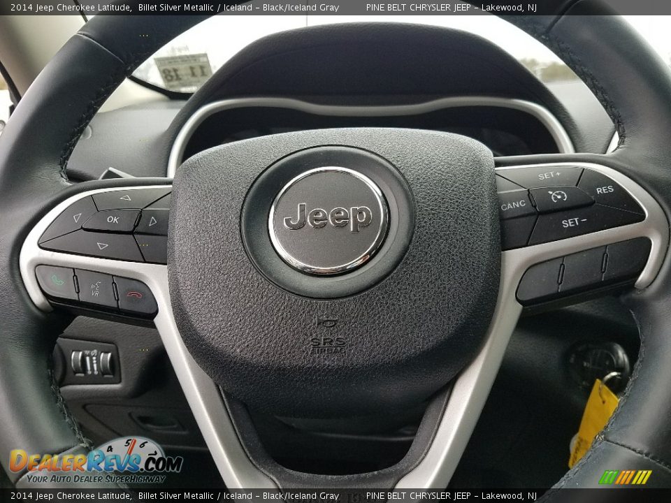 2014 Jeep Cherokee Latitude Billet Silver Metallic / Iceland - Black/Iceland Gray Photo #14