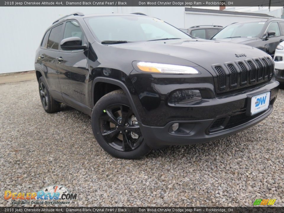2018 Jeep Cherokee Altitude 4x4 Diamond Black Crystal Pearl / Black Photo #4