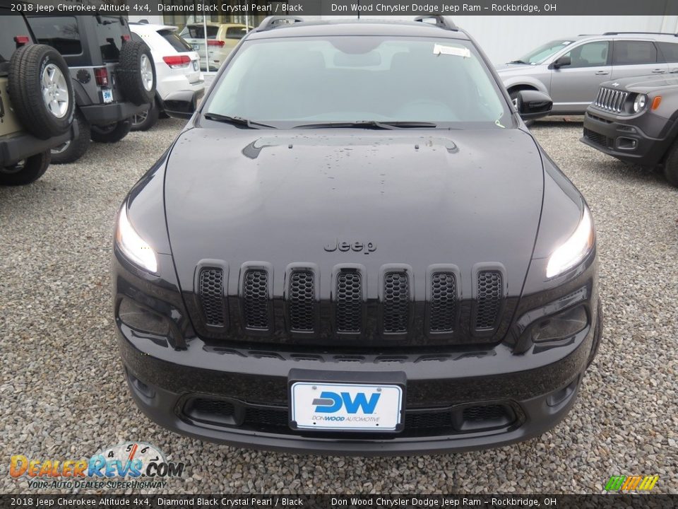 2018 Jeep Cherokee Altitude 4x4 Diamond Black Crystal Pearl / Black Photo #6