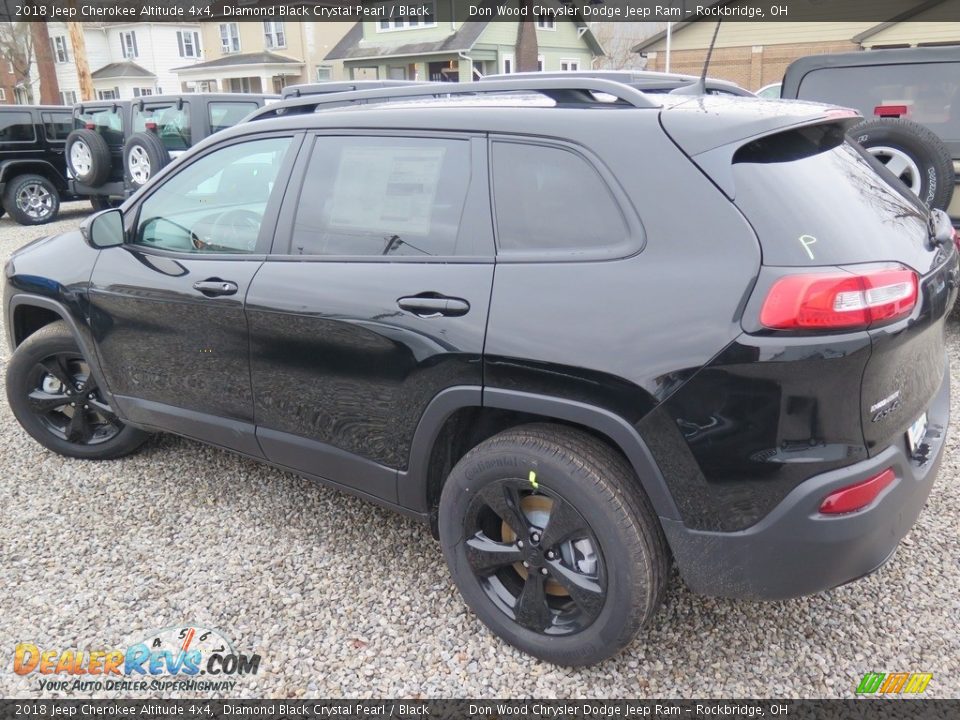 2018 Jeep Cherokee Altitude 4x4 Diamond Black Crystal Pearl / Black Photo #9