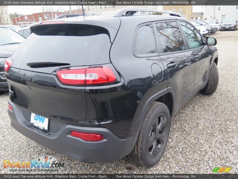 2018 Jeep Cherokee Altitude 4x4 Diamond Black Crystal Pearl / Black Photo #12
