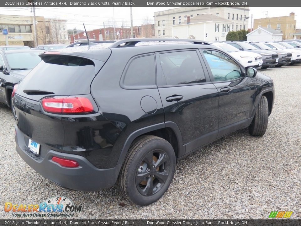2018 Jeep Cherokee Altitude 4x4 Diamond Black Crystal Pearl / Black Photo #13