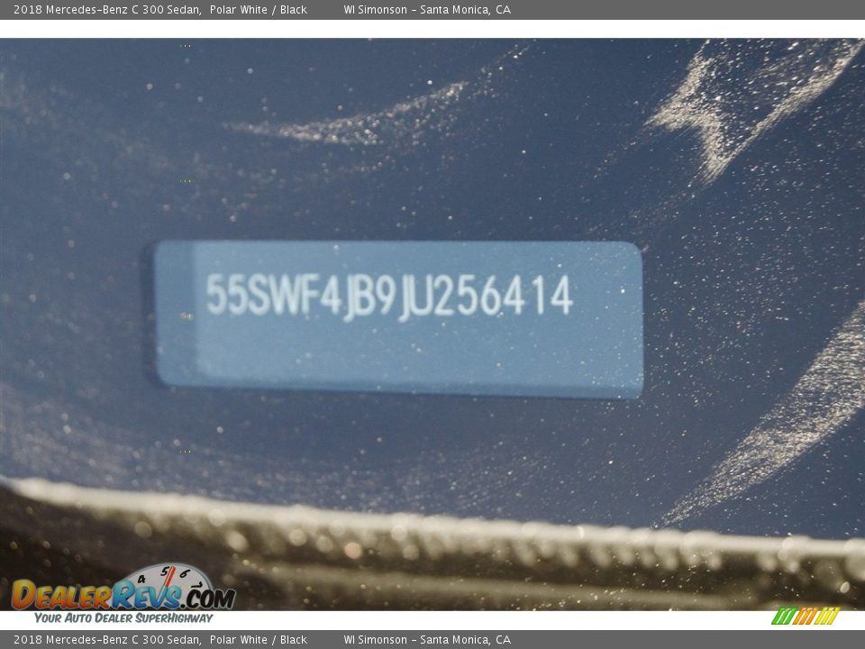 2018 Mercedes-Benz C 300 Sedan Polar White / Black Photo #10