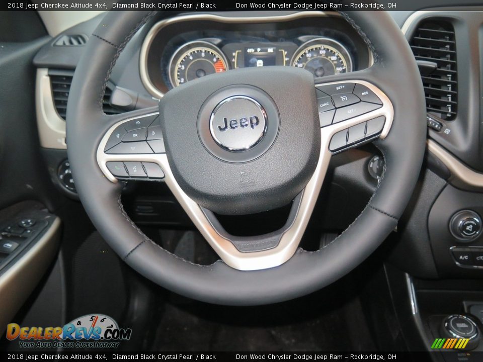 2018 Jeep Cherokee Altitude 4x4 Diamond Black Crystal Pearl / Black Photo #15