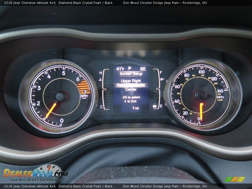 2018 Jeep Cherokee Altitude 4x4 Diamond Black Crystal Pearl / Black Photo #16