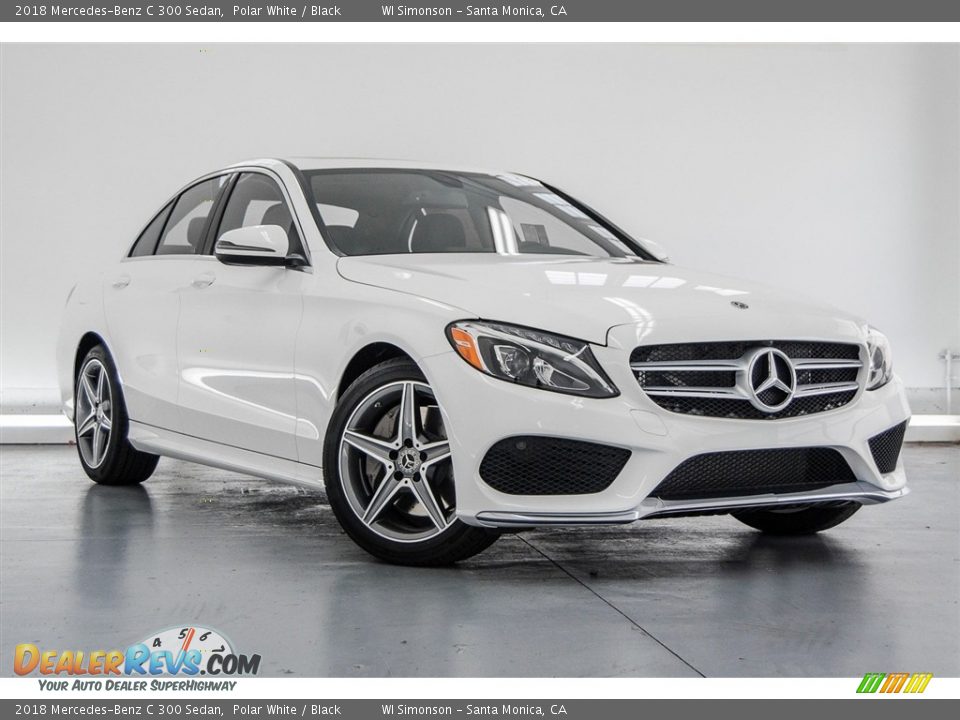 2018 Mercedes-Benz C 300 Sedan Polar White / Black Photo #12