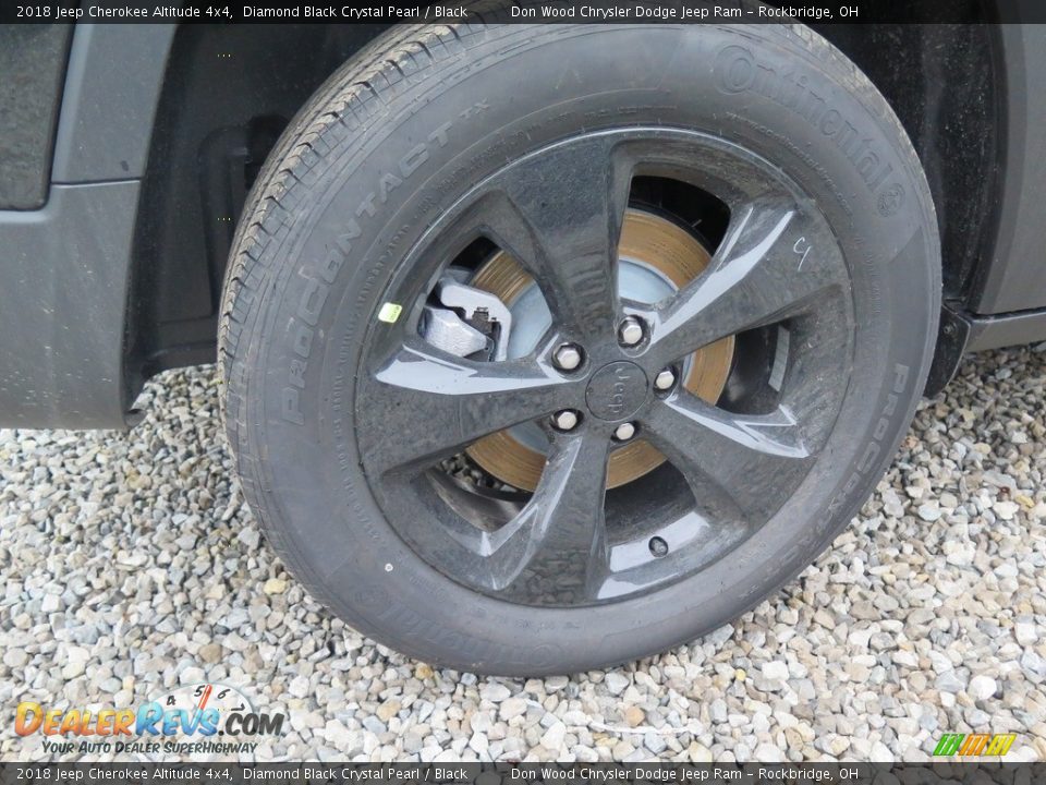 2018 Jeep Cherokee Altitude 4x4 Diamond Black Crystal Pearl / Black Photo #21