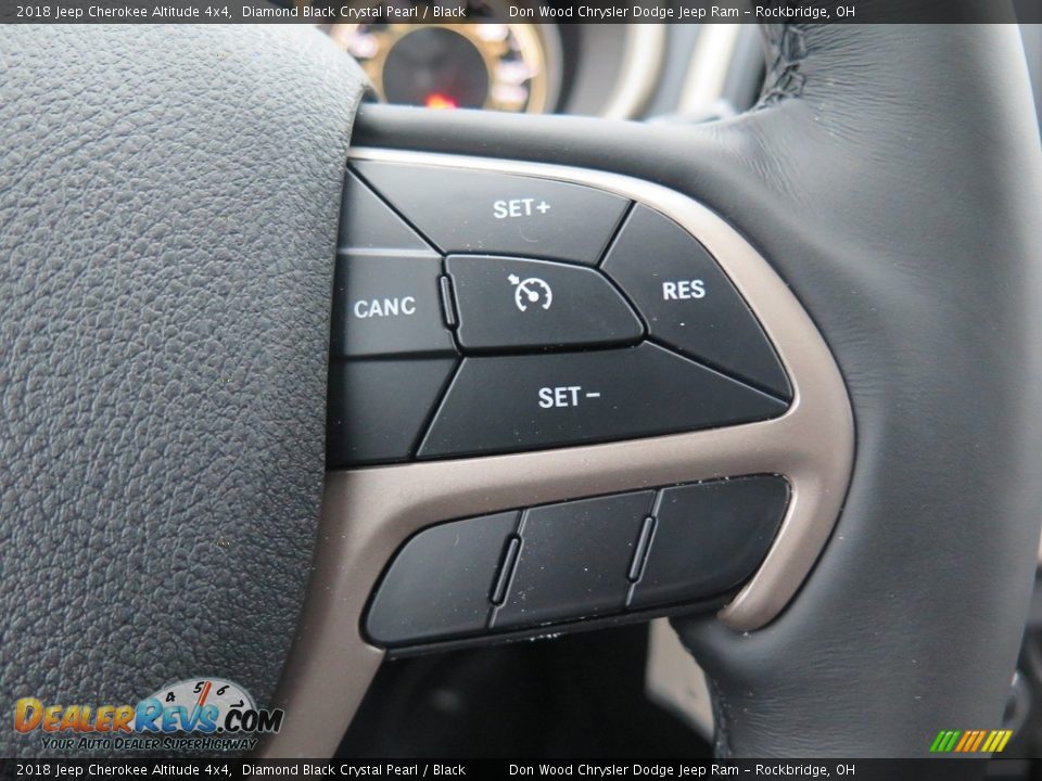 2018 Jeep Cherokee Altitude 4x4 Diamond Black Crystal Pearl / Black Photo #26