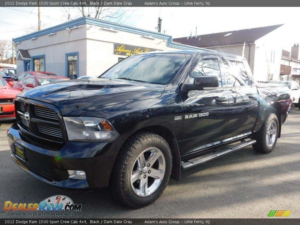 2012 Dodge Ram 1500 Sport Crew Cab 4x4 Black / Dark Slate Gray Photo #1