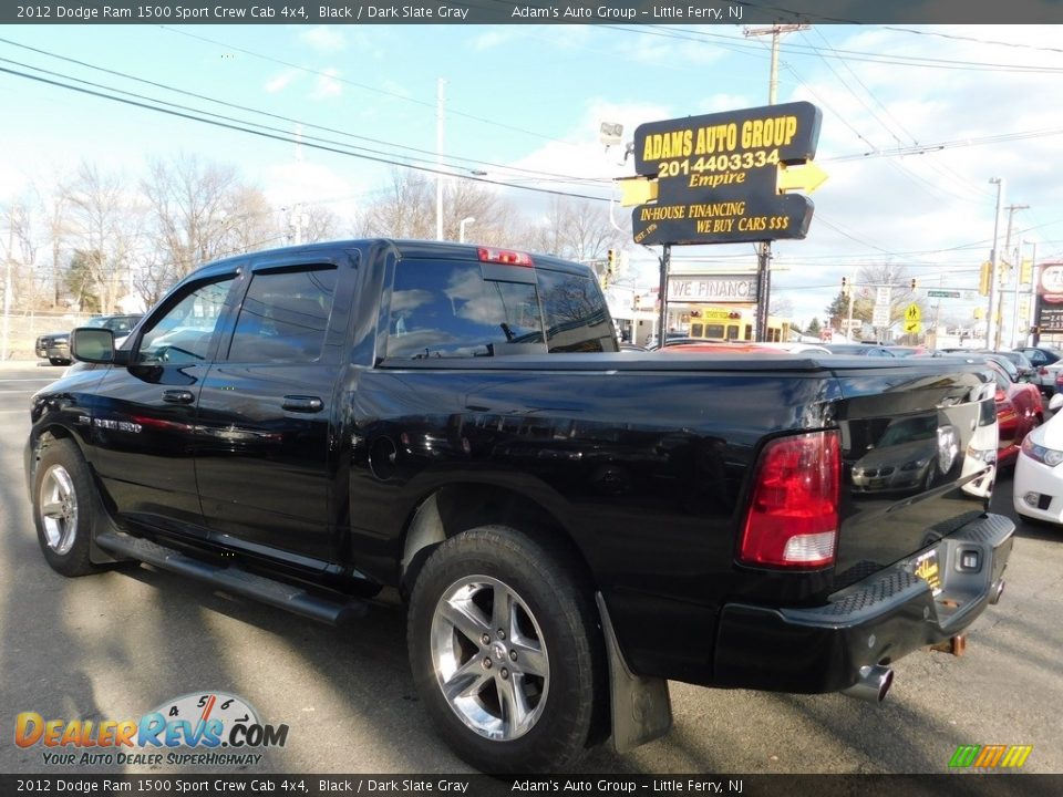 2012 Dodge Ram 1500 Sport Crew Cab 4x4 Black / Dark Slate Gray Photo #3