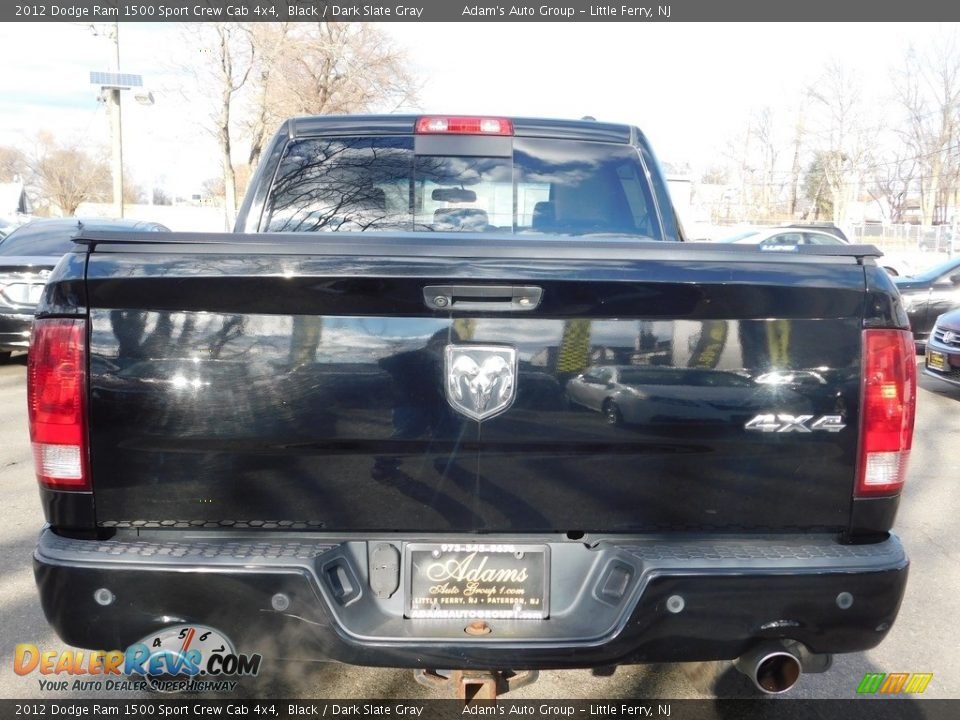 2012 Dodge Ram 1500 Sport Crew Cab 4x4 Black / Dark Slate Gray Photo #4