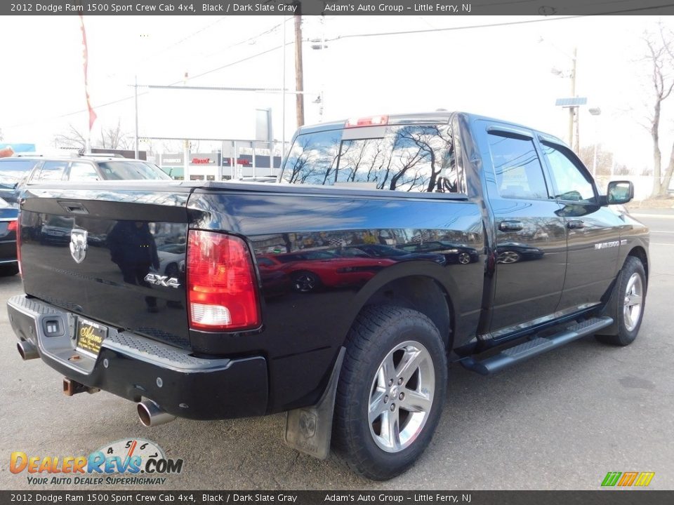 2012 Dodge Ram 1500 Sport Crew Cab 4x4 Black / Dark Slate Gray Photo #6