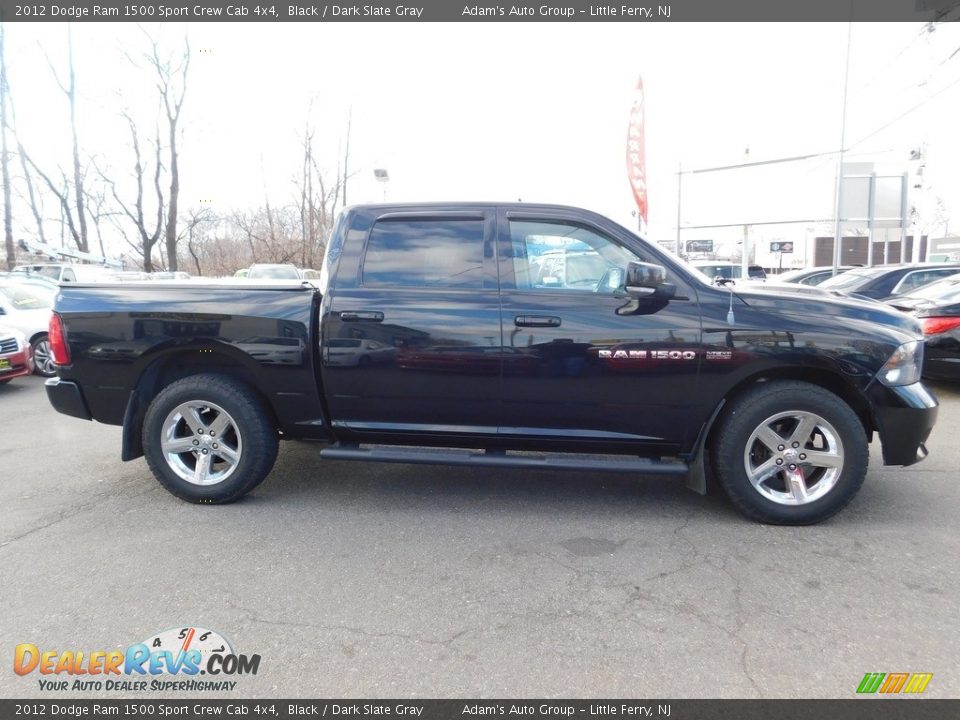 2012 Dodge Ram 1500 Sport Crew Cab 4x4 Black / Dark Slate Gray Photo #7