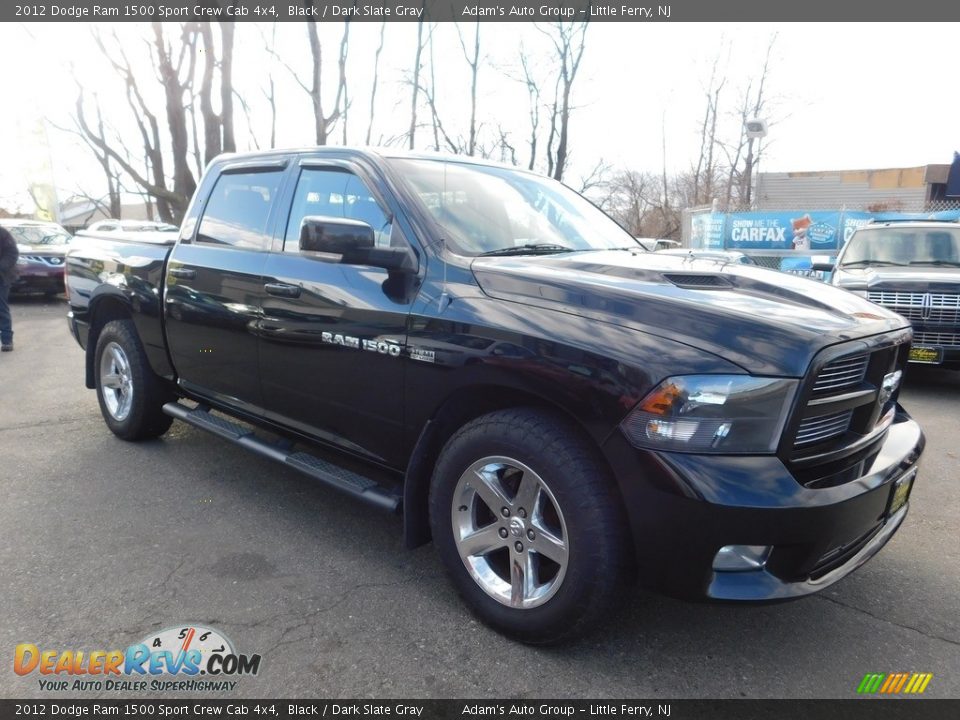 2012 Dodge Ram 1500 Sport Crew Cab 4x4 Black / Dark Slate Gray Photo #8