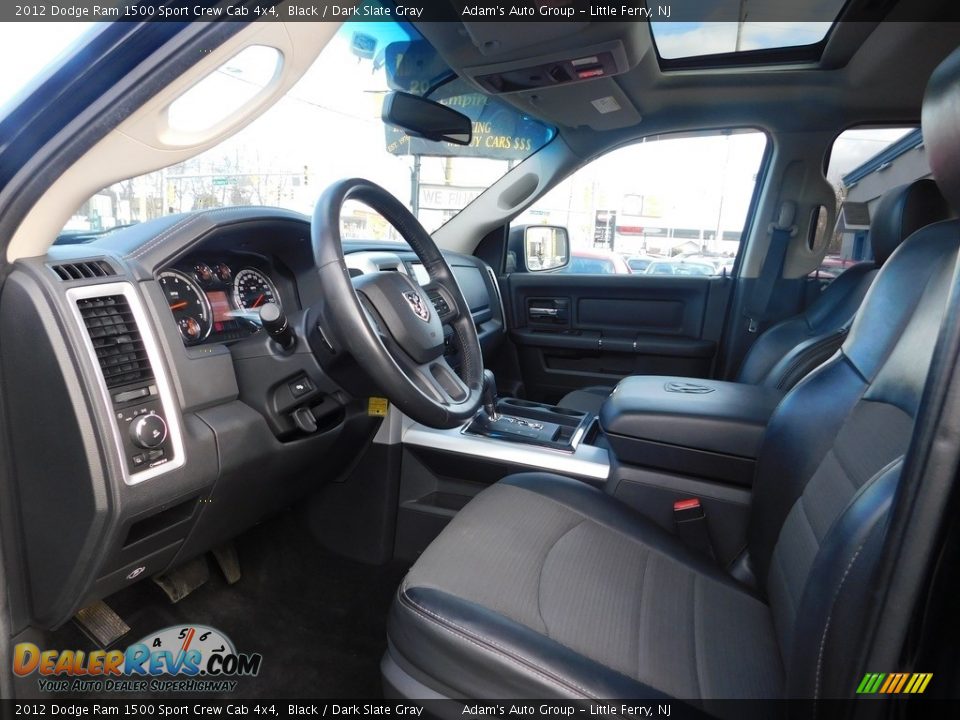 2012 Dodge Ram 1500 Sport Crew Cab 4x4 Black / Dark Slate Gray Photo #13