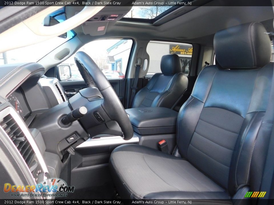 2012 Dodge Ram 1500 Sport Crew Cab 4x4 Black / Dark Slate Gray Photo #14