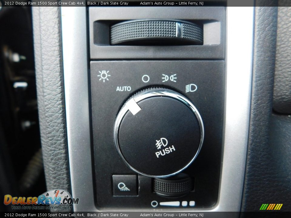 2012 Dodge Ram 1500 Sport Crew Cab 4x4 Black / Dark Slate Gray Photo #16
