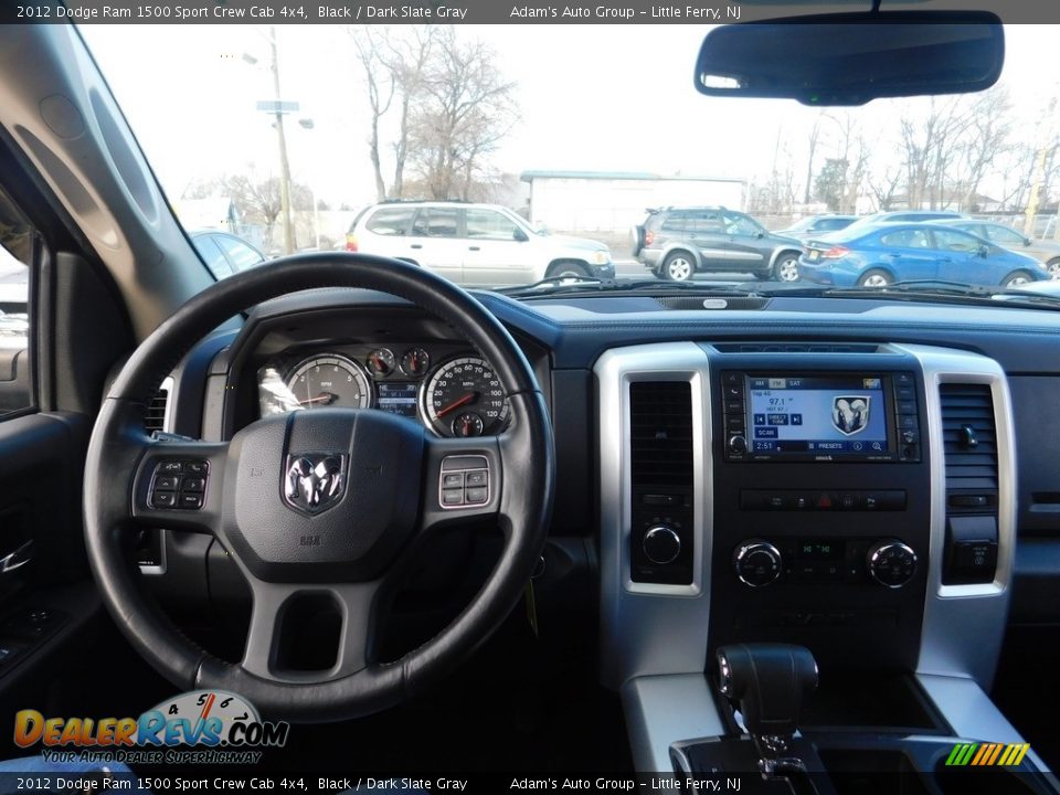 2012 Dodge Ram 1500 Sport Crew Cab 4x4 Black / Dark Slate Gray Photo #26