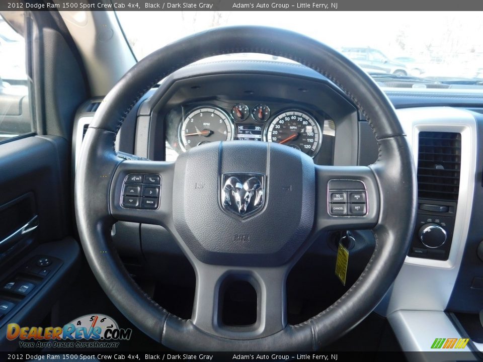 2012 Dodge Ram 1500 Sport Crew Cab 4x4 Black / Dark Slate Gray Photo #27