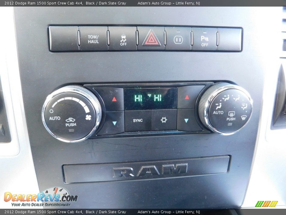 2012 Dodge Ram 1500 Sport Crew Cab 4x4 Black / Dark Slate Gray Photo #34