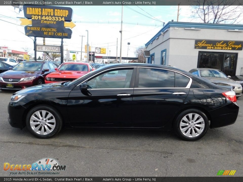 2015 Honda Accord EX-L Sedan Crystal Black Pearl / Black Photo #2