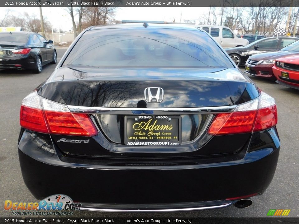2015 Honda Accord EX-L Sedan Crystal Black Pearl / Black Photo #4