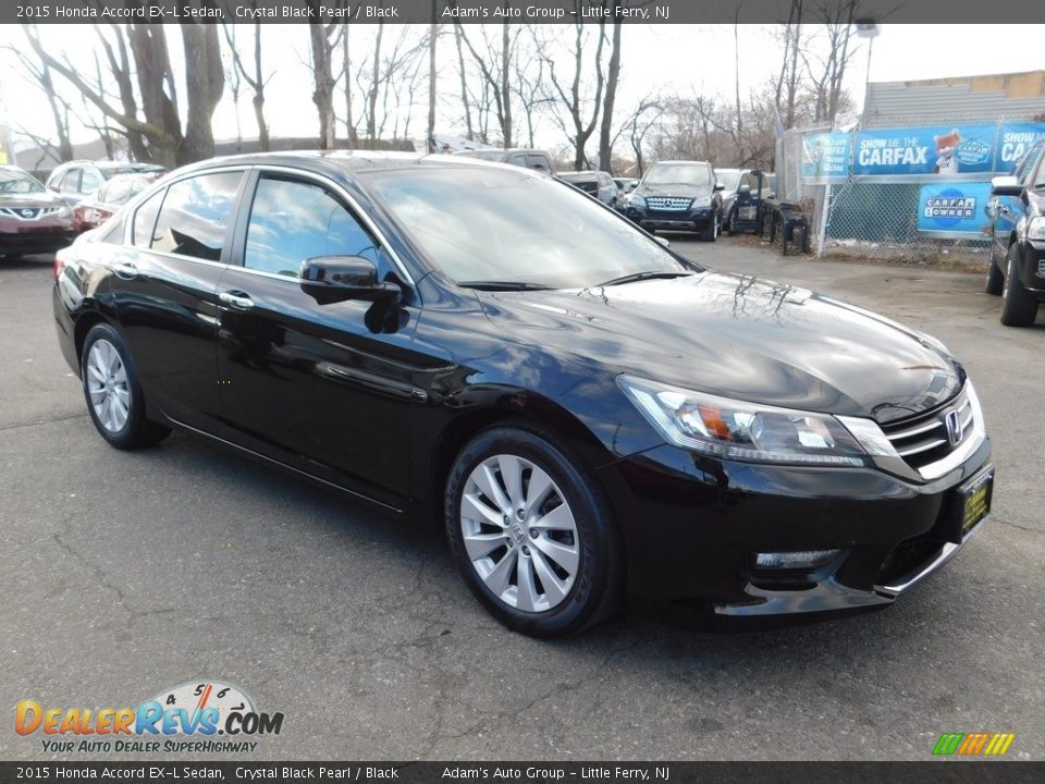 2015 Honda Accord EX-L Sedan Crystal Black Pearl / Black Photo #7