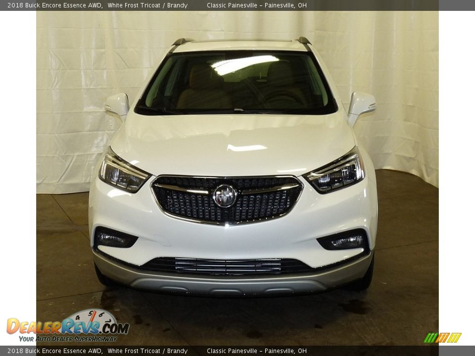 2018 Buick Encore Essence AWD White Frost Tricoat / Brandy Photo #4