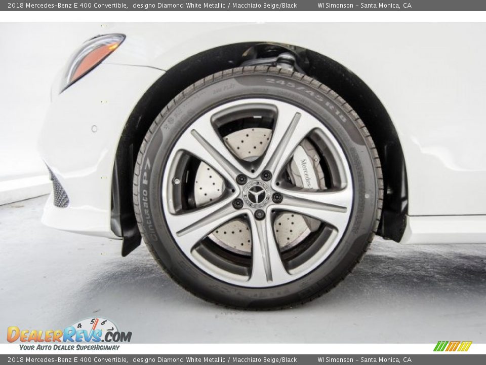 2018 Mercedes-Benz E 400 Convertible designo Diamond White Metallic / Macchiato Beige/Black Photo #9