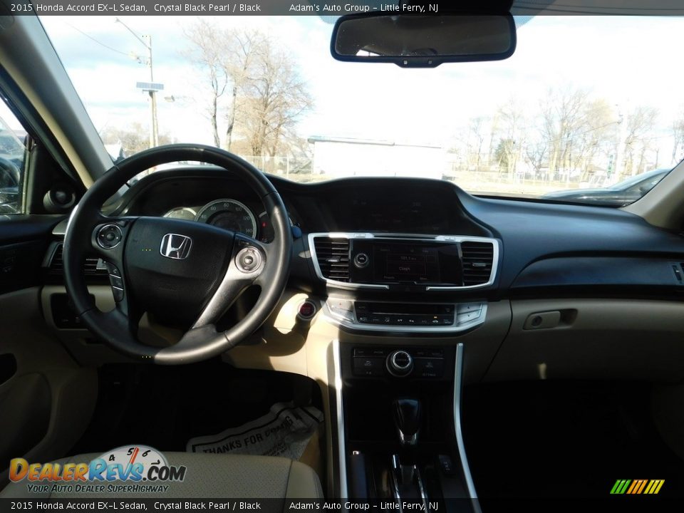2015 Honda Accord EX-L Sedan Crystal Black Pearl / Black Photo #25