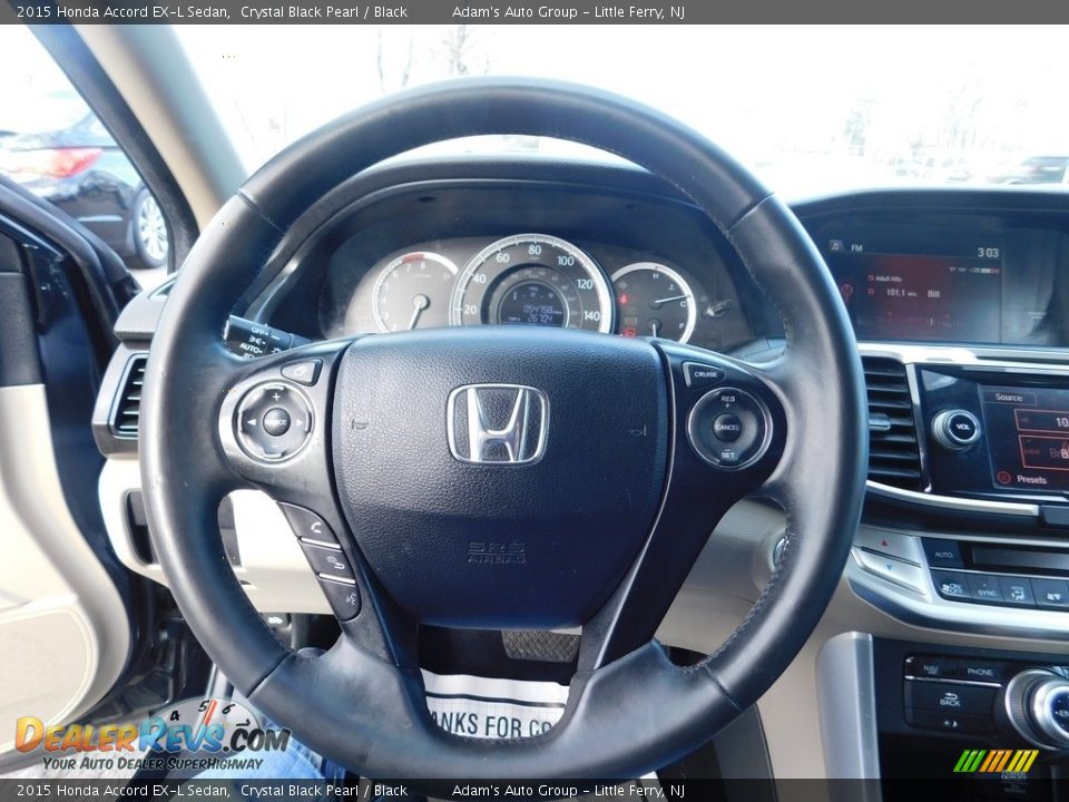 2015 Honda Accord EX-L Sedan Crystal Black Pearl / Black Photo #26